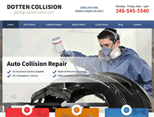 Tablet Screenshot of dottencollision.com